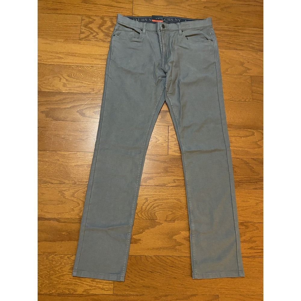 Jachs New York Mens Straight Fit 5-Pocket Pant Gray 34x34 Flex Waistband New!